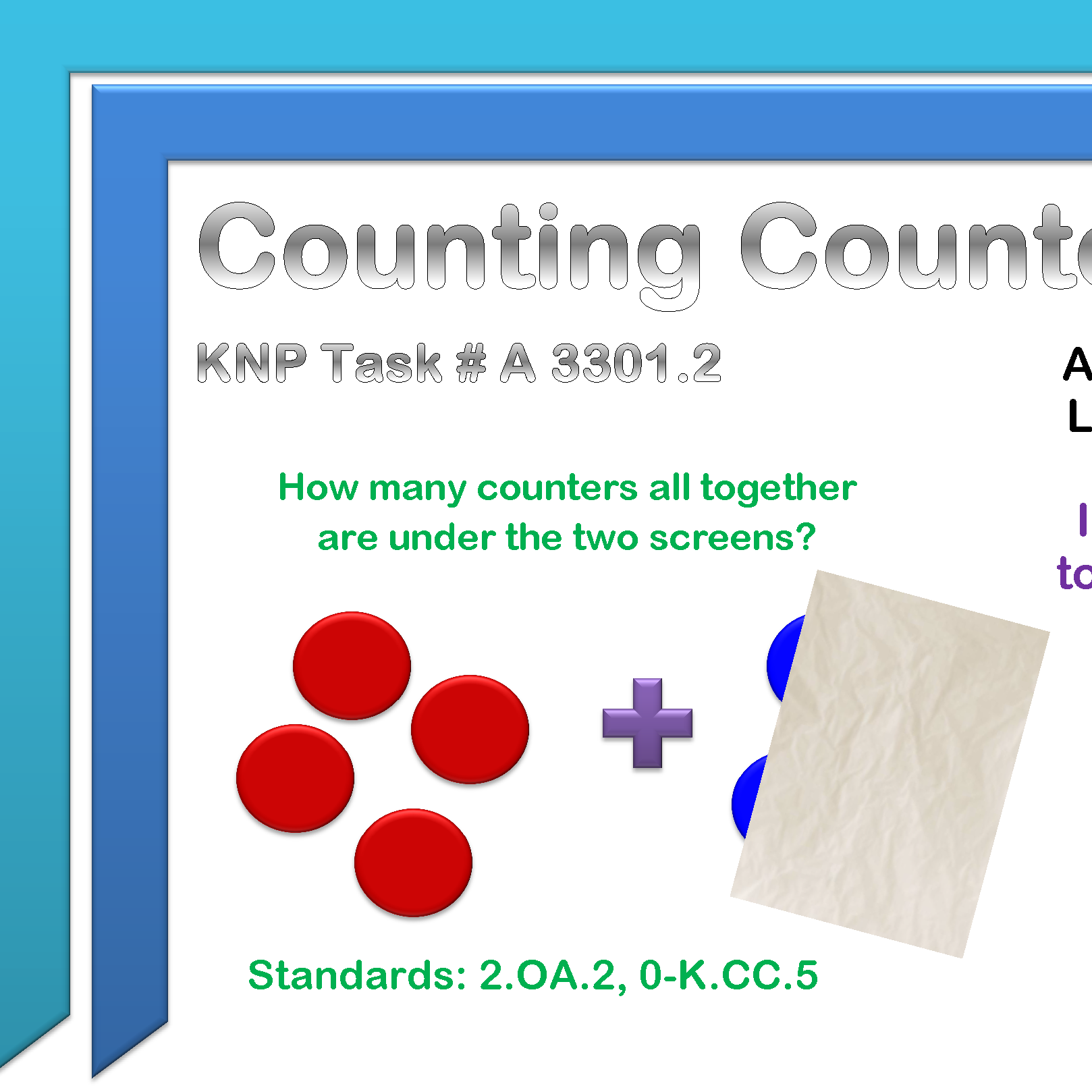 counting counters 1 to 20