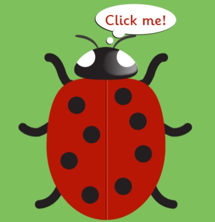 red lady bug with black spots